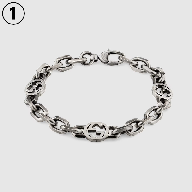GUCCI グッチ インターロッキングG シルバー ブレスレット