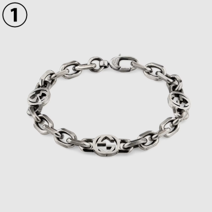 GUCCI グッチ インターロッキングG シルバー ブレスレット