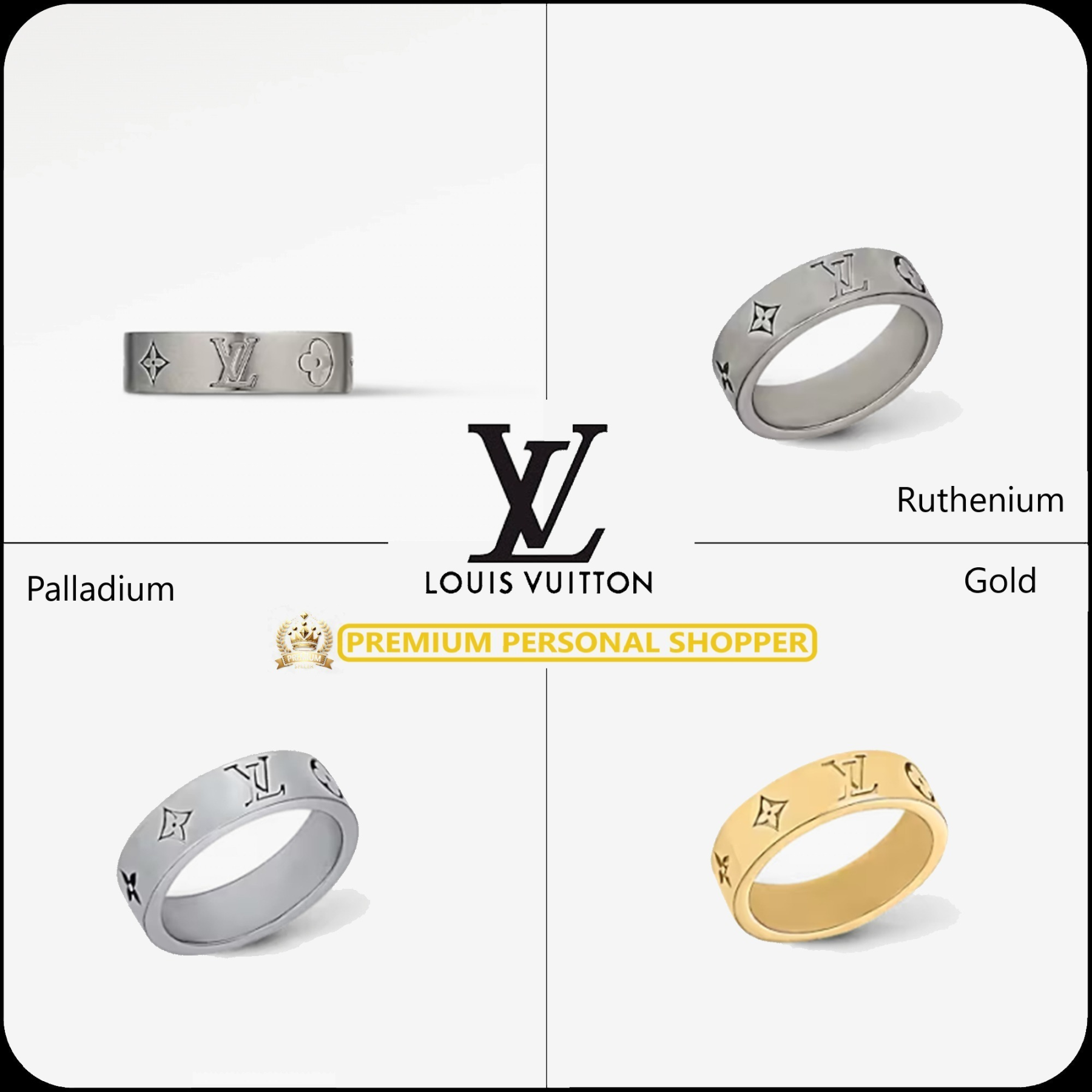 [Louis Vuitton]★(LV Mosaic) Thin Ring