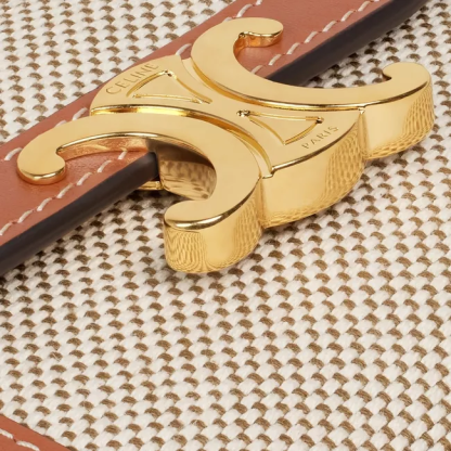 テキスタイル＆ナチュラルカーフスキン コンパクト財布 / CELINE