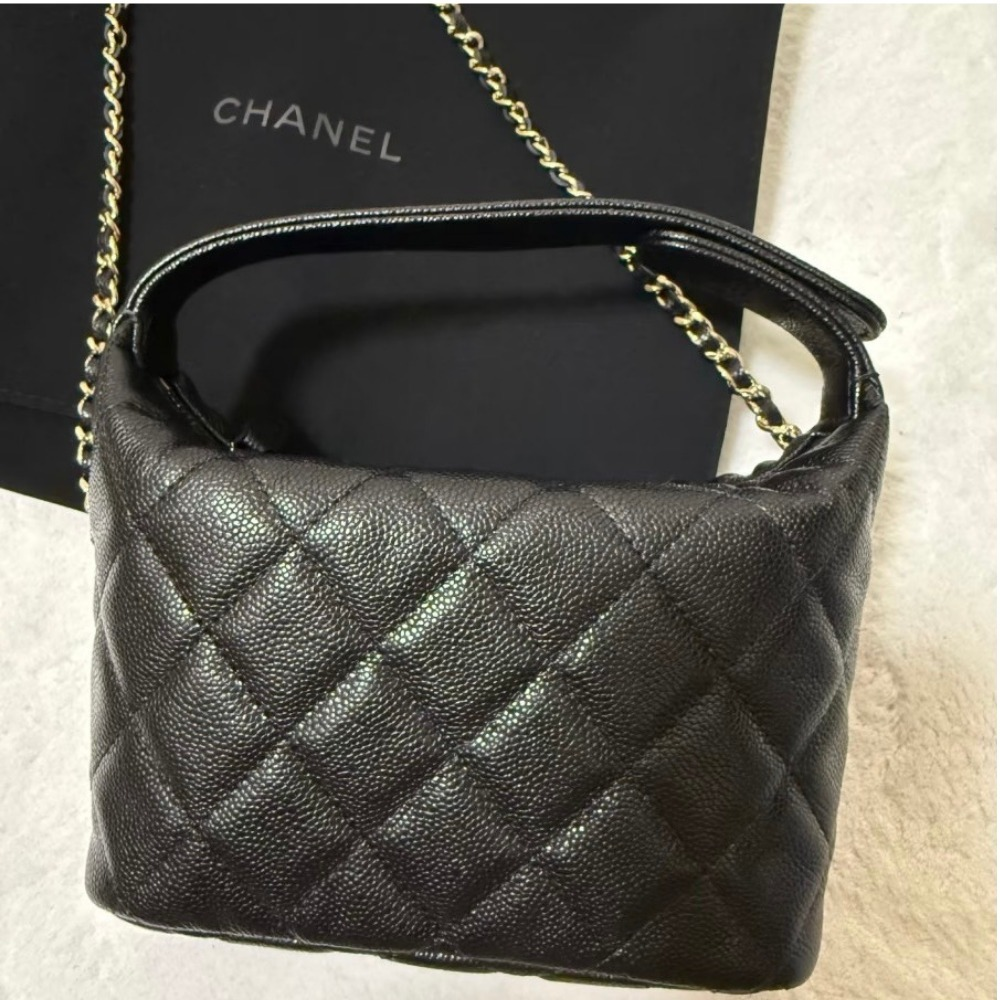 CHANEL 【シックなブラック♡】2way ホーボーバッグ