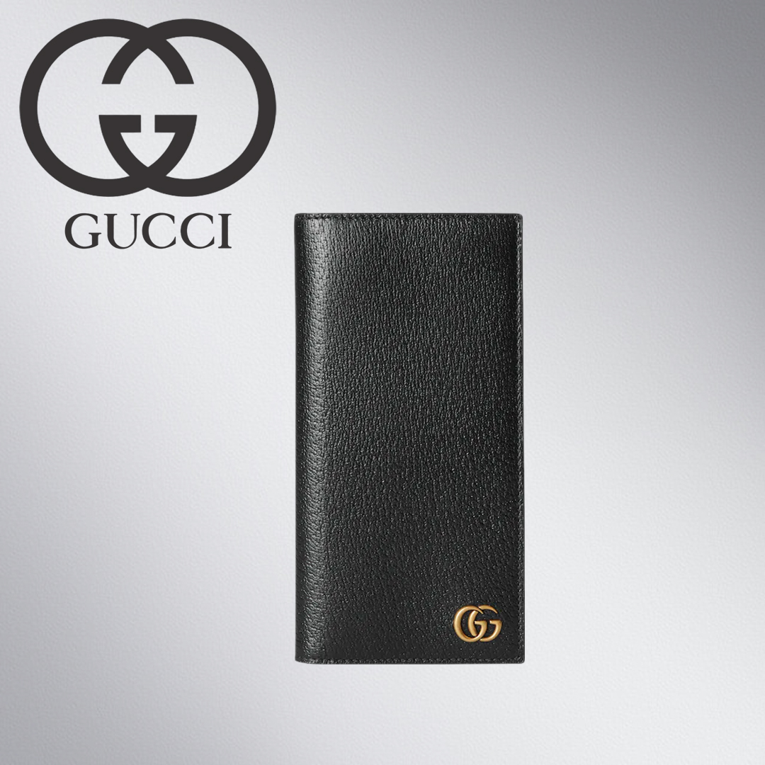 【国内発送★GUCCI】GGマーモント ダブルG ロゴ 長財布 ブラック