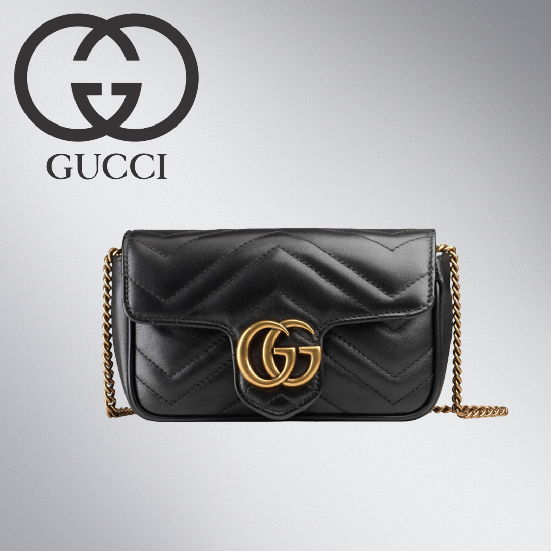 〔GGマーモント〕キルティングレザー スーパーミニバッグ