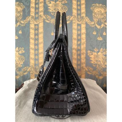 HERMES バーキン25 ポロサス クロコダイル ニロティカス 黒G金具