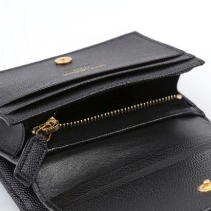 【Y S L】LOU マテラッセ二つ折り財布 ブラック (64107806)