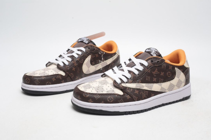 【日本未入荷】Louis Vuitton x Travis Scott x Nike Air Jordan 1 Low OG SP"Damier Azur/LV Monogram"【正規品】[代金引換]