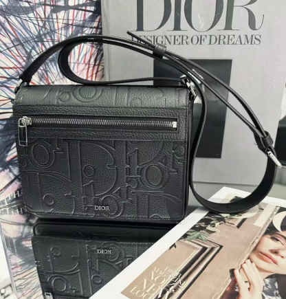 【2WAY】Dior★DIOR OBLIQUE フラップ付きメッセンジャーバッグ