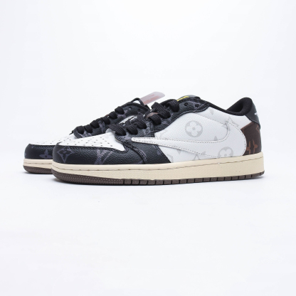 【日本未入荷】Louis Vuitton x Travis Scott x Nike Air Jordan 1 Low OG SP"Damier Azur/LV Monogram"【正規品】[代金引換]