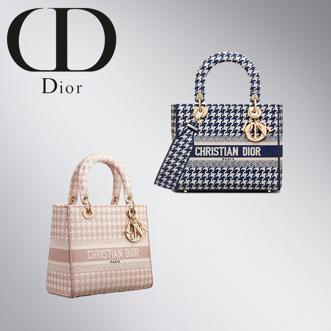 DIOR レディ D-ライト バッグ M 千鳥格子 CD 送料込み 限定
