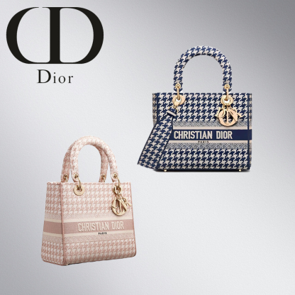 DIOR レディ D-ライト バッグ M 千鳥格子 CD 送料込み 限定