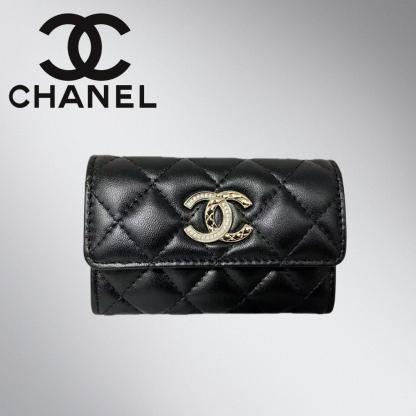 【追跡付】パール＆黒ストーンCC♡最小サイズ♪ミニ財布