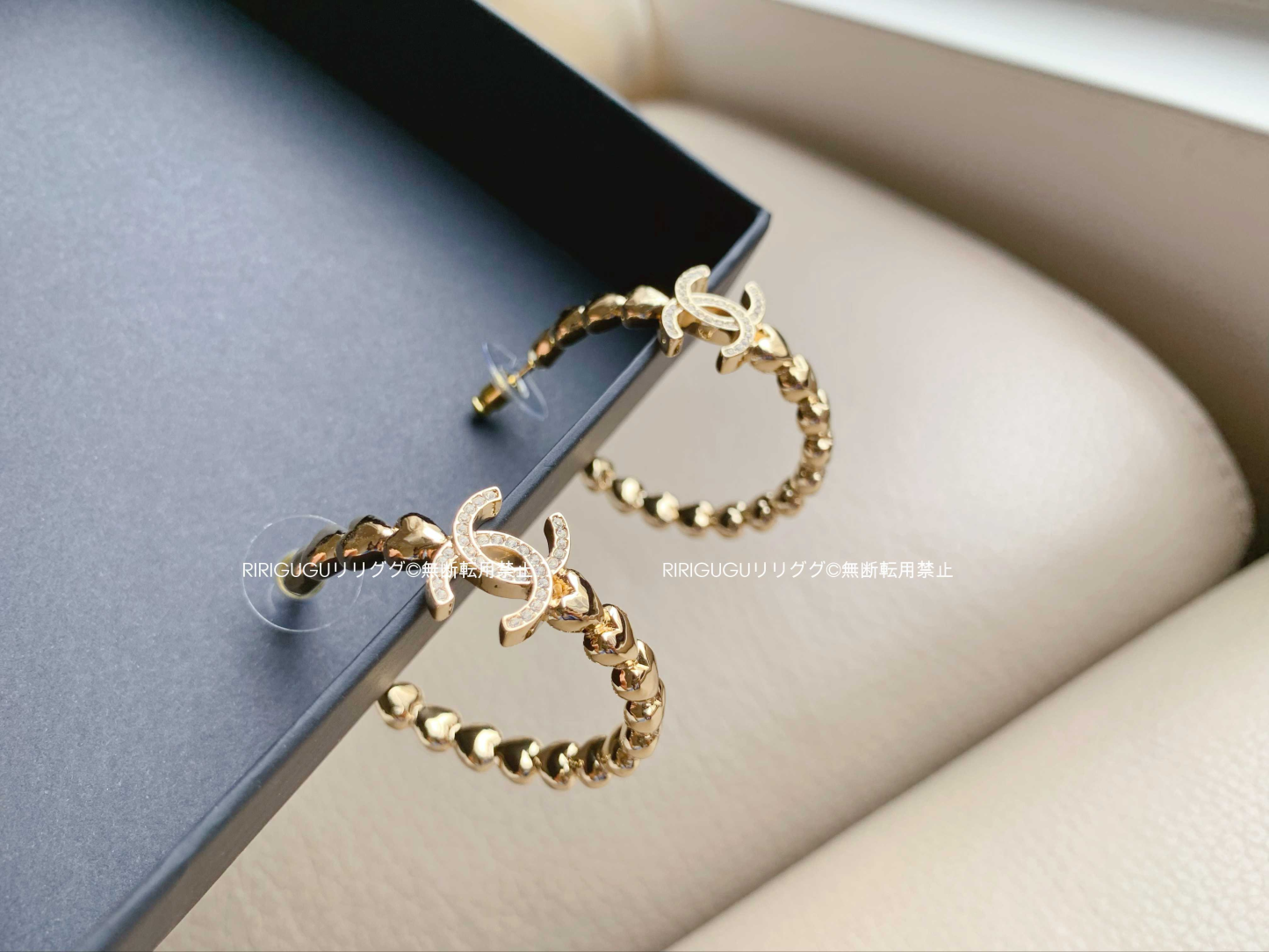 (シャネル)ABA269☆丸形CCロゴ ☆ピアス　ハート