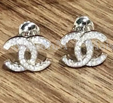 在庫有【CHANEL】ストラス　CCマーク　ピアス