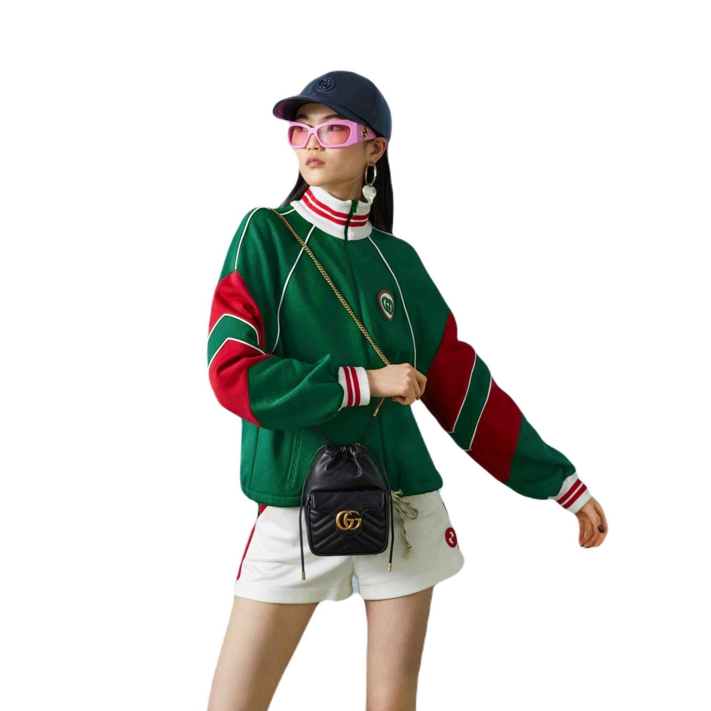 新作 グッチ GGマーモント ミニ バッグ バケット