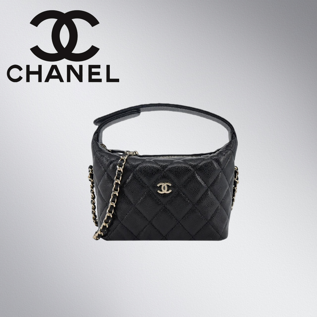 CHANEL 【シックなブラック♡】2way ホーボーバッグ