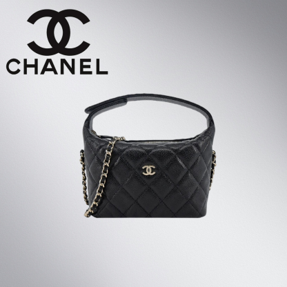 CHANEL 【シックなブラック♡】2way ホーボーバッグ