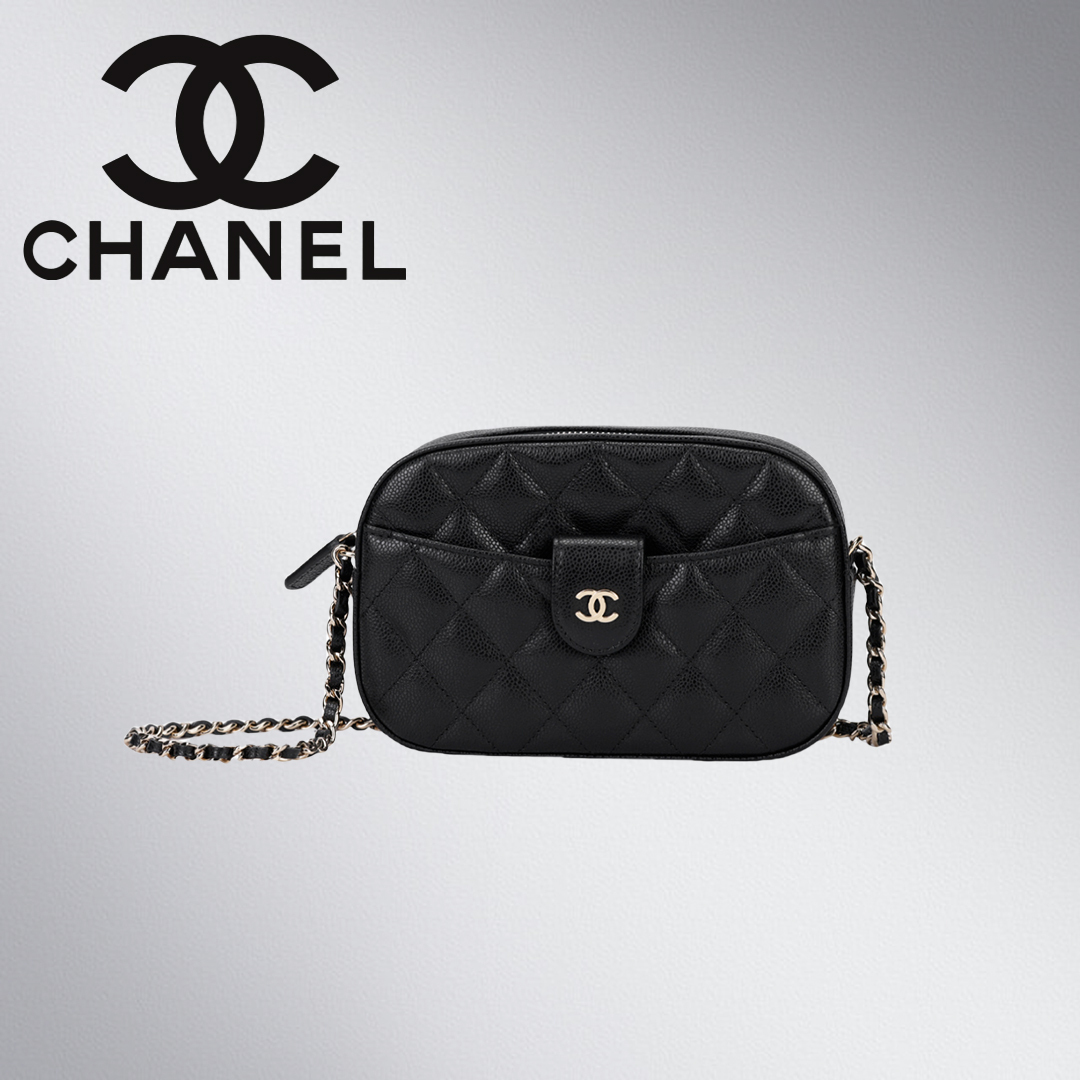 24SS CHANEL CC ショルダーポーチバッグ キャビア