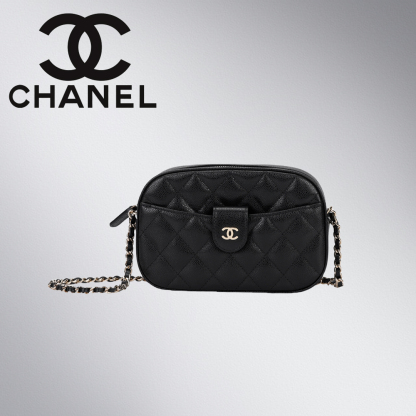 24SS CHANEL CC ショルダーポーチバッグ キャビア