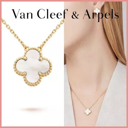 ヴィンテージアルハンブラ★VINTAGE ALHAMBRAペンダント♪                       イエローゴールド、マザーオブパール