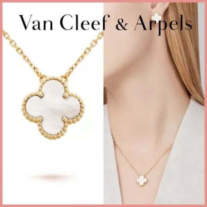 ヴィンテージアルハンブラ★VINTAGE ALHAMBRAペンダント♪                       イエローゴールド、マザーオブパール