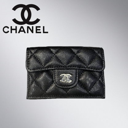 CHANEL 三つ折り財布 キルティングレザー