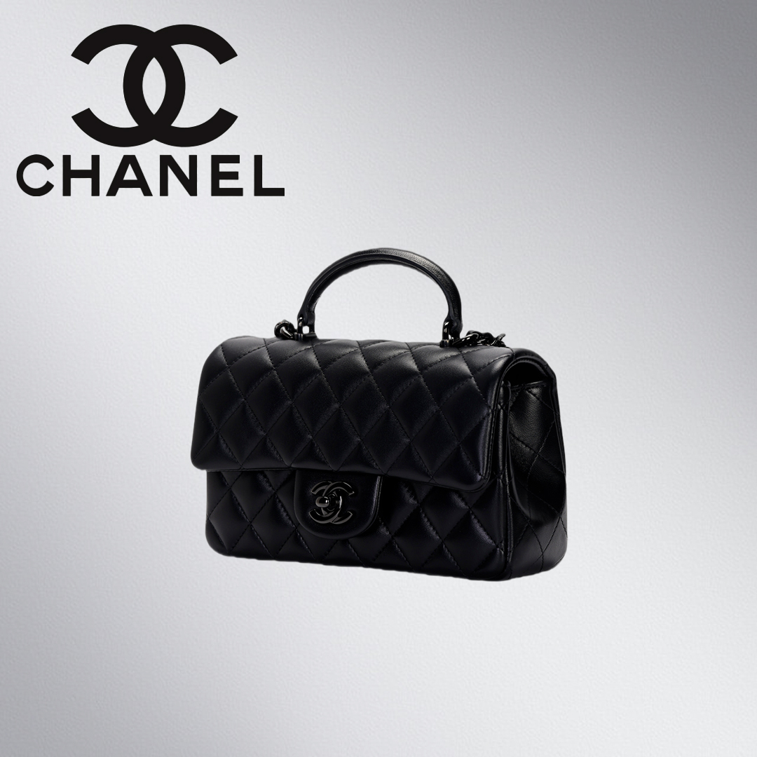 CHANEL《24A新作》シャネル ソーブラック ミニフラップバッグ