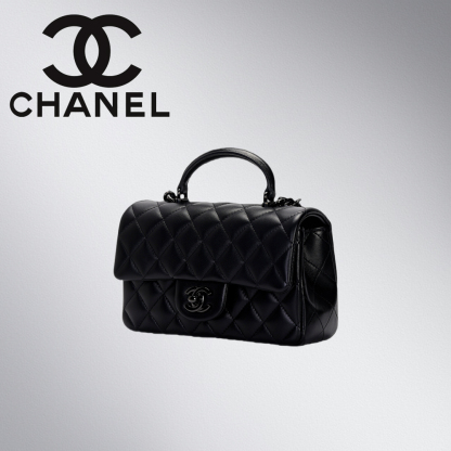 CHANEL《24A新作》シャネル ソーブラック ミニフラップバッグ