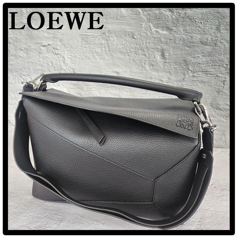 ★送料・関税込★LOEWE★ロエベ ロゴ ラージ パズルバッグ★BK