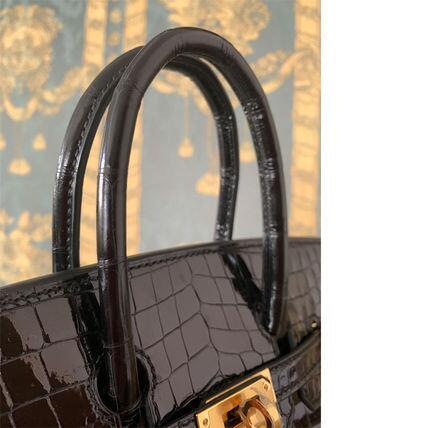 HERMES バーキン25 ポロサス クロコダイル ニロティカス 黒G金具