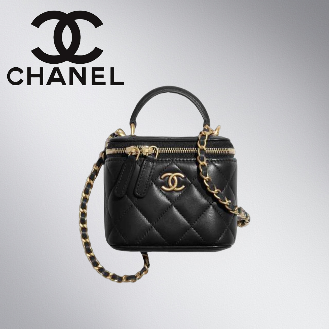 【定番ブラック☆上品】CHANEL ヴァニティ ショルダーバッグ