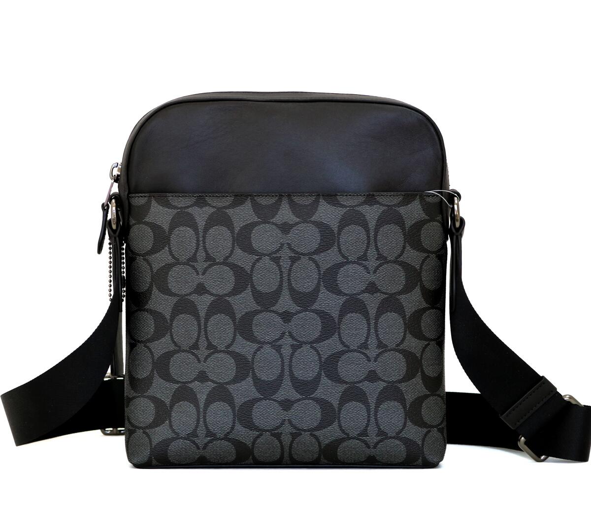 シグネチャーORブラック☆COACH☆HOUSTON FLIGHT BAG