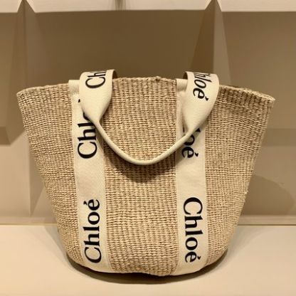 【Chloe】WOODY ラージ バスケット かごバッグ