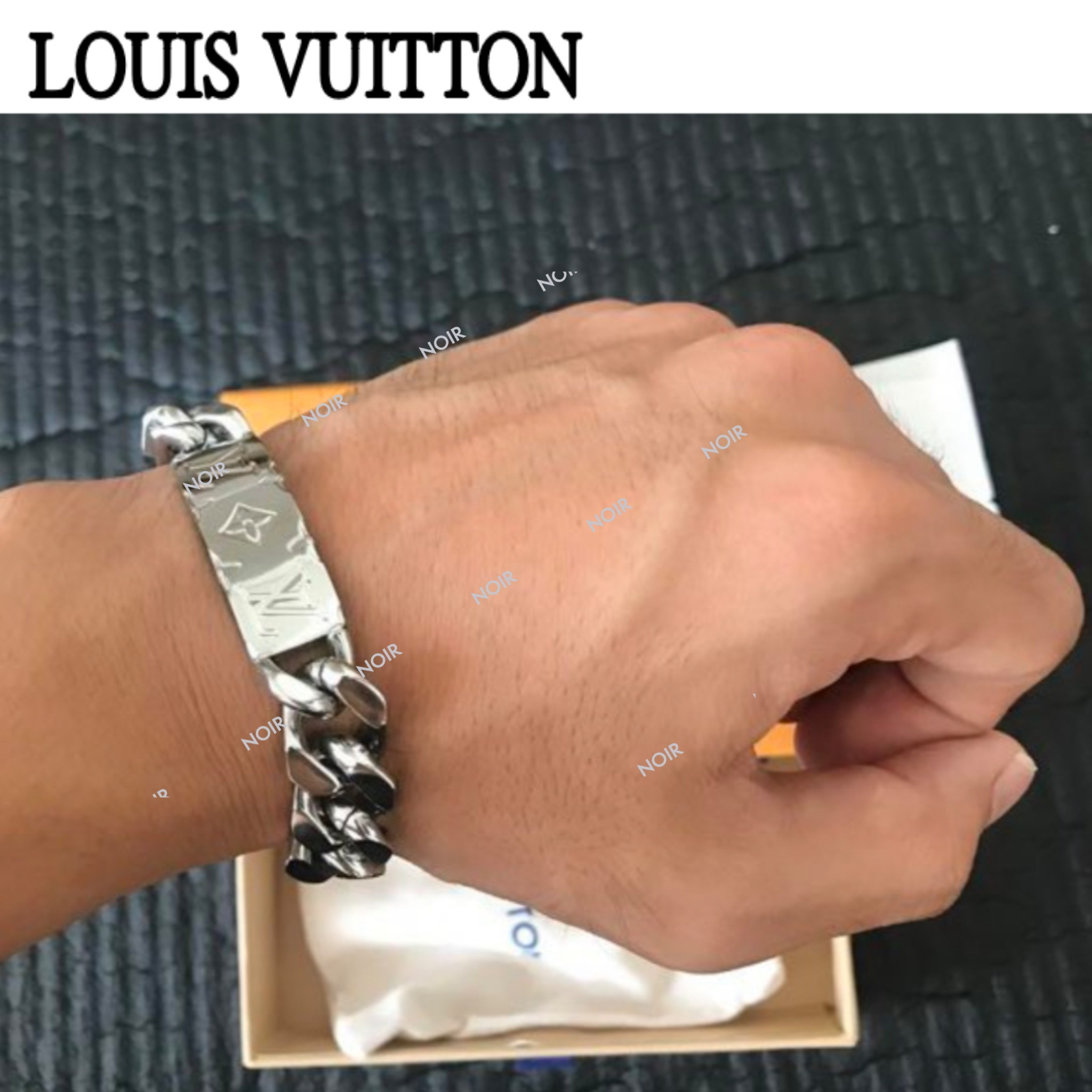 国内即発 Louis Vuitton LV チェーンブレスレット モノブラム