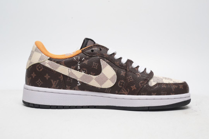 【日本未入荷】Louis Vuitton x Travis Scott x Nike Air Jordan 1 Low OG SP"Damier Azur/LV Monogram"【正規品】[代金引換]