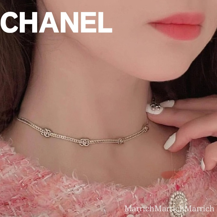 CHANEL《小ぶりロゴでオシャレ感アップ》チョーカー　ネックレス