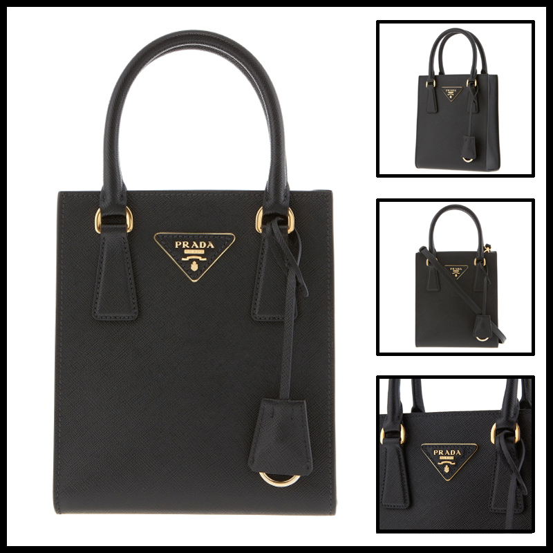 ★送料関税込★PRADA 2WAY サフィアーノレザー ミニハンドバッグ