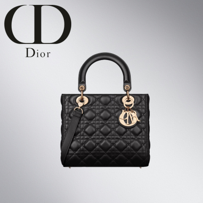 【DIOR】ディオール LADY DIOR ミディアム ハンドバッグ