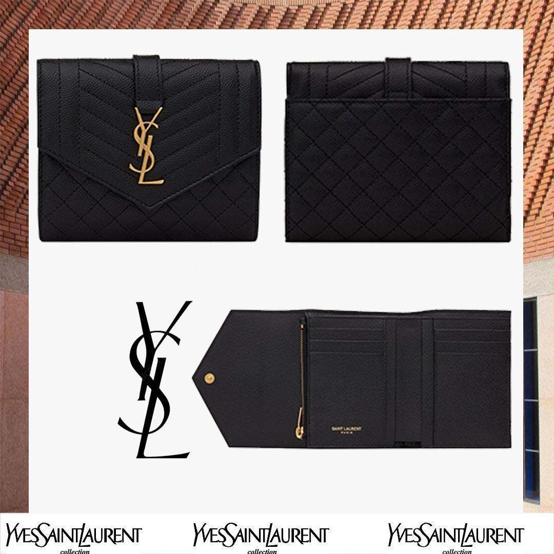 MONOGRAM短いMIXMATELASSÉグレインエンボス革財布