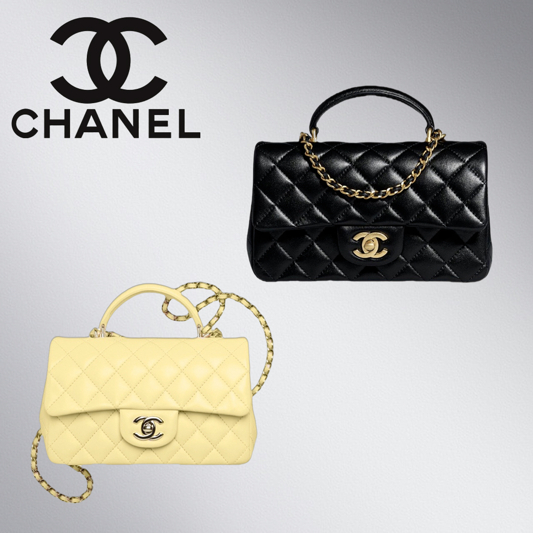 国内配送 新作 CHANEL トップハンドル ミニフラップバッグ