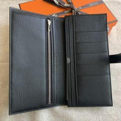 【 特別なオファー】【入手困難★超レア】エルメス Bearn べアン スフレ 長財布 黒