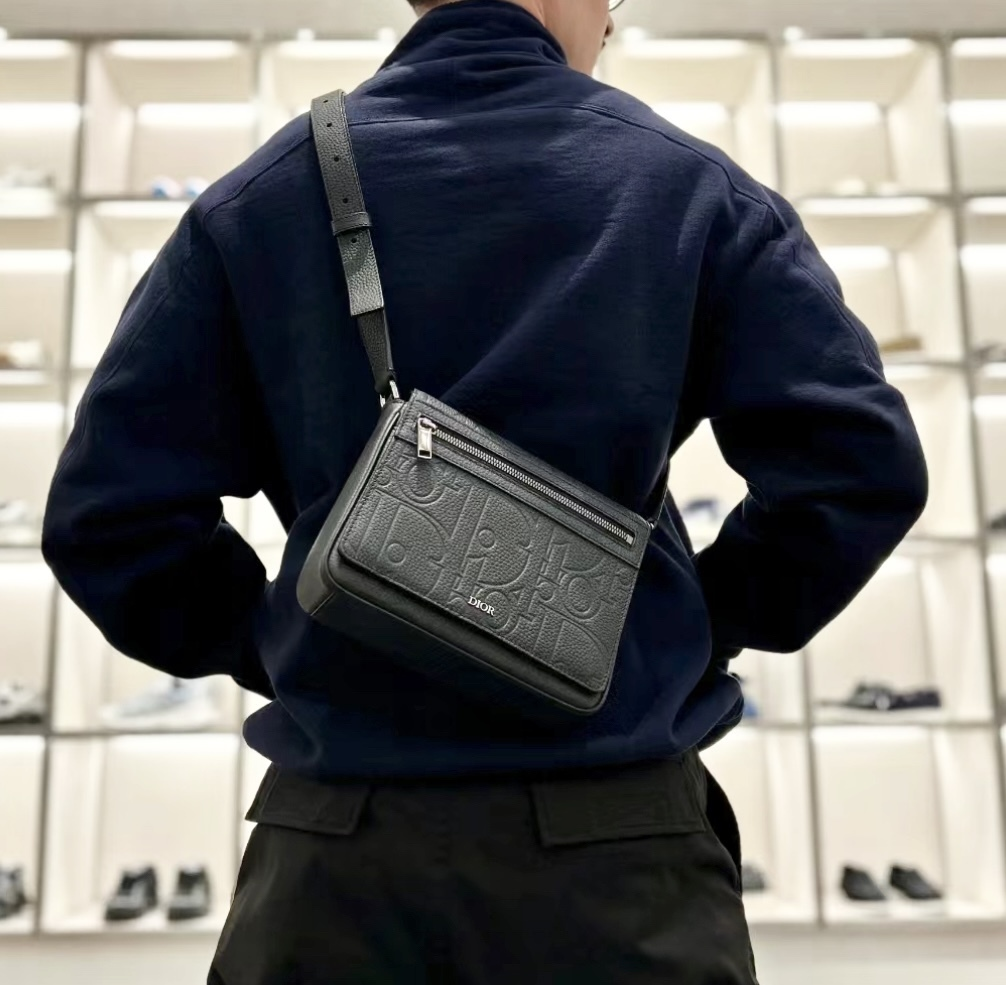 【2WAY】Dior★DIOR OBLIQUE フラップ付きメッセンジャーバッグ