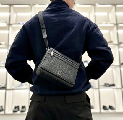 【2WAY】Dior★DIOR OBLIQUE フラップ付きメッセンジャーバッグ