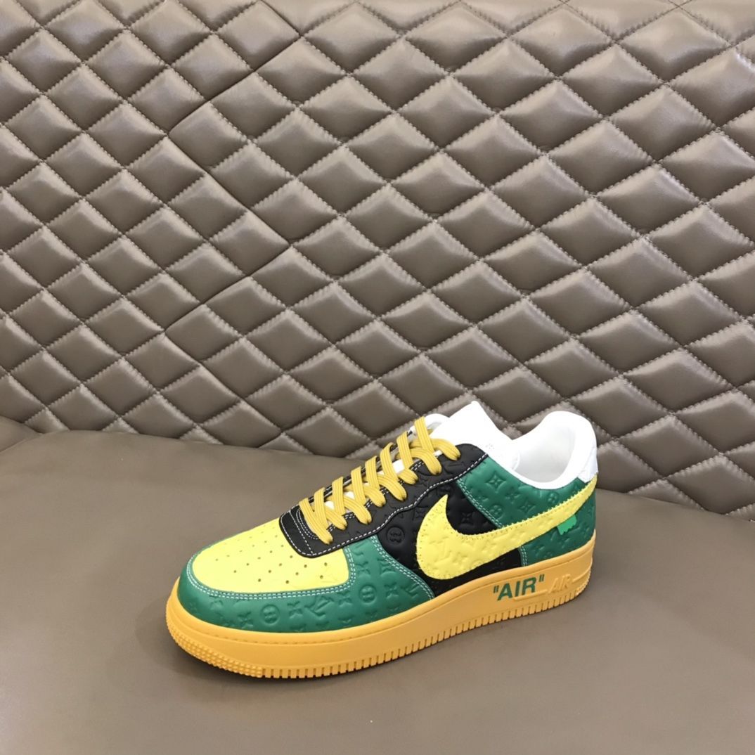 【新商品発売】【今年の新商品】Louis Vuitton Nike Air Force 1 Low By Virgil Abloh Black Metallic Silver【本物保証】【代金引換】
