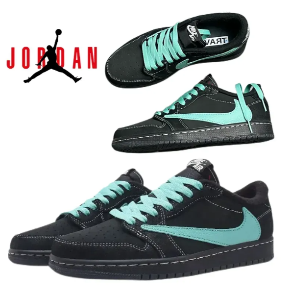 ★海外限定★入手困難★TRAVIS SCOTT（トラヴィス・スコット）X AIR JORDAN 1 LOW “BLACK PHANTOM”を“TIFFANY & CO.
