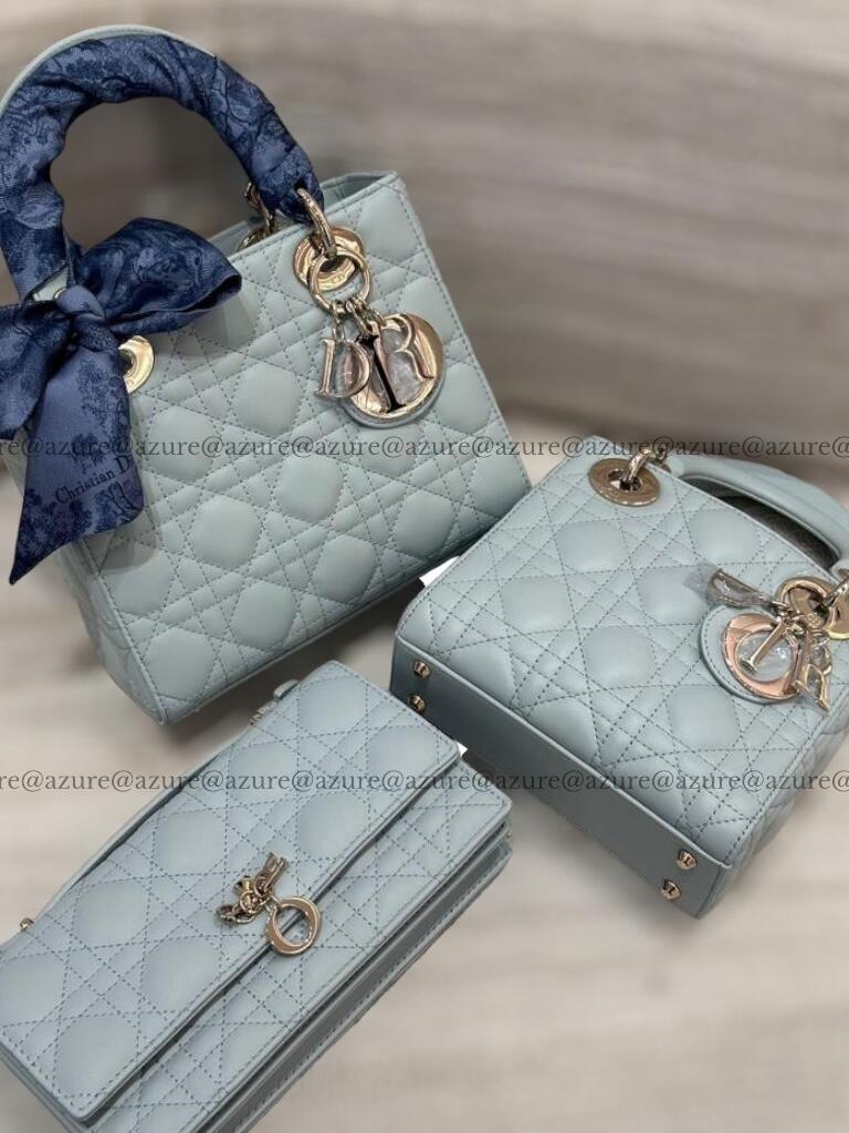 直営店 DIOR 新作 LADY DIOR MY ABCDIOR バック ブルー SMALL