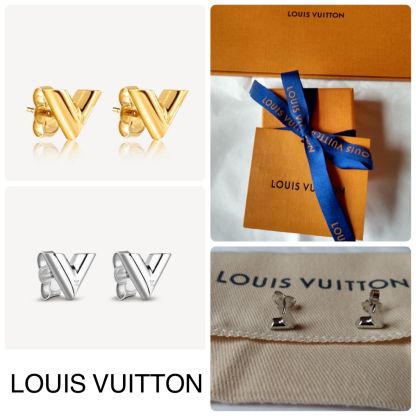 【Louis Vuitton】ESSENTIAL エッセンシャル V スタッズ ピアス