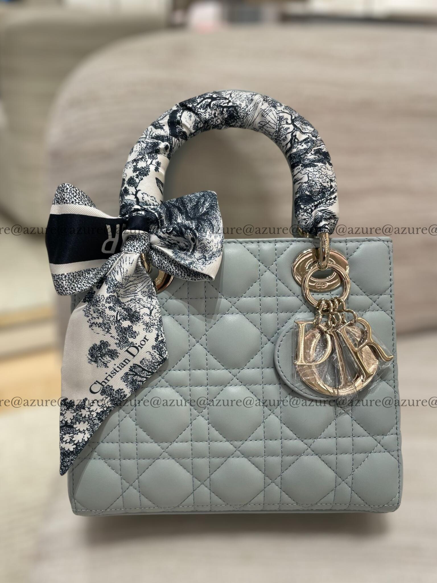 直営店 DIOR 新作 LADY DIOR MY ABCDIOR バック ブルー SMALL