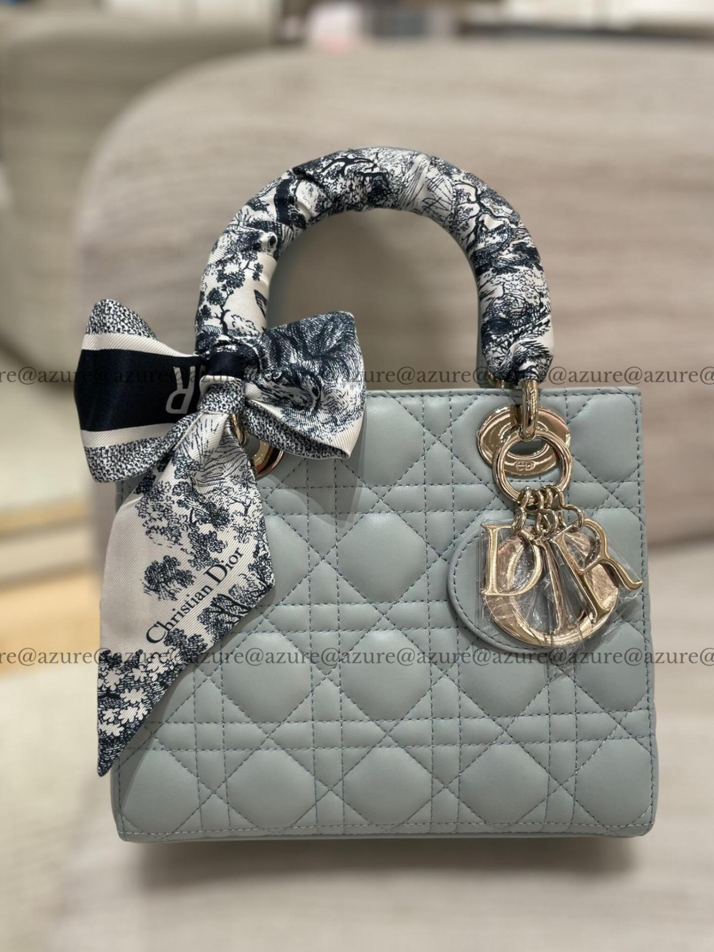 直営店 DIOR 新作 LADY DIOR MY ABCDIOR バック ブルー SMALL