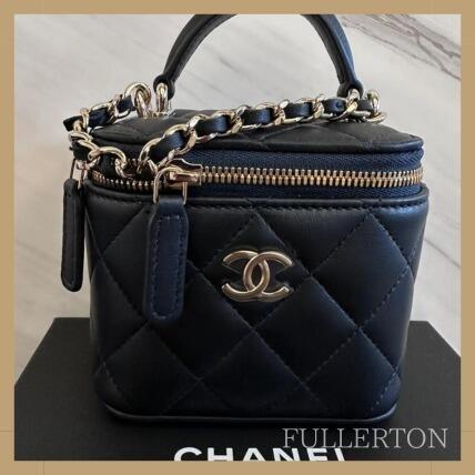 【定番ブラック☆上品】CHANEL ヴァニティ ショルダーバッグ