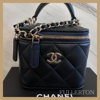 【定番ブラック☆上品】CHANEL ヴァニティ ショルダーバッグ